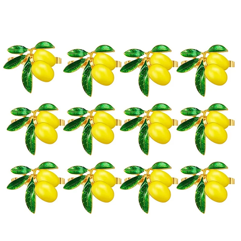 12 Pieces Lemon Napkin Rings Summer Fruit Serviette Buckle Holder Summer Napkin Rings Dinner Napkin Holder For Party,Etc
12 Pieces Lemon Napkin Rings Summer Fruit Serviette Buckle Holder Summer Napkin Rings Dinner Napkin Holder For Party,Etc