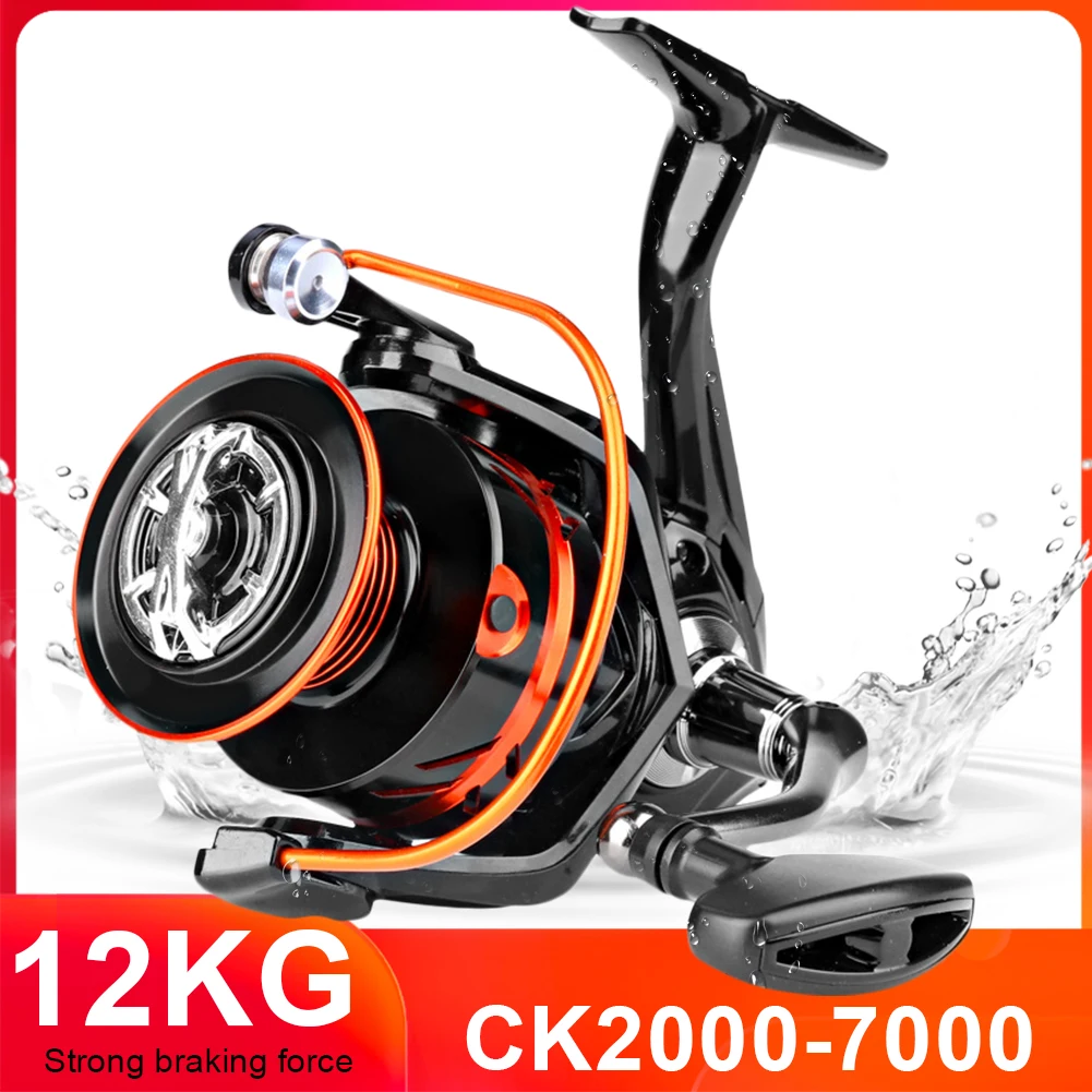 Fishing Reel 2000-7000 Spinning Reel 12KG Max Drag Metal Rocker 5.2:1 Ratio Freshwater Saltwater Carp Bass Fishing Tackle Wheel
Fishing Reel 2000-7000 Spinning Reel 12KG Max Drag Metal Rocker 5.2:1 Ratio Freshwater Saltwater Carp Bass Fishing Tackle Wheel