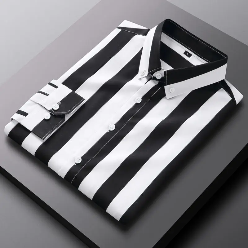 2022 Autumn New Striped Shirt Men's Long-Sleeved Business Casual Shirt Men's Slim Men's Striped Shirt Striped Shirt For Men
2022 Autumn New Striped Shirt Men's Long-Sleeved Business Casual Shirt Men's Slim Men's Striped Shirt Striped Shirt For Men
