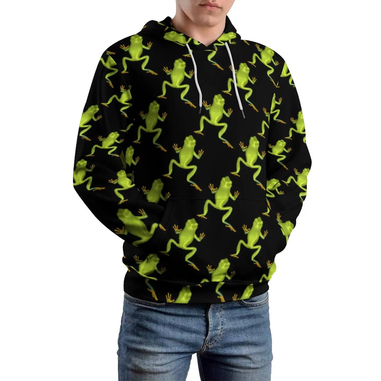 Green Tree Frogs Loose Hoodies Jumping Frog Print Korean Fashion Hoodie Male Long Sleeve Y2k Graphic Sweatshirts Big Size 5XL
Green Tree Frogs Loose Hoodies Jumping Frog Print Korean Fashion Hoodie Male Long Sleeve Y2k Graphic Sweatshirts Big Size 5XL