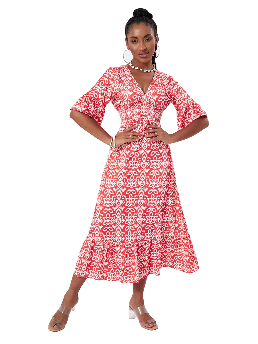 Women s Maxi Boho Dress Summer Floral V-Neck Puff Short Sleeve Flowy Midi Long Dress Bohemian Sundress Beachwear
Women s Maxi Boho Dress Summer Floral V-Neck Puff Short Sleeve Flowy Midi Long Dress Bohemian Sundress Beachwear