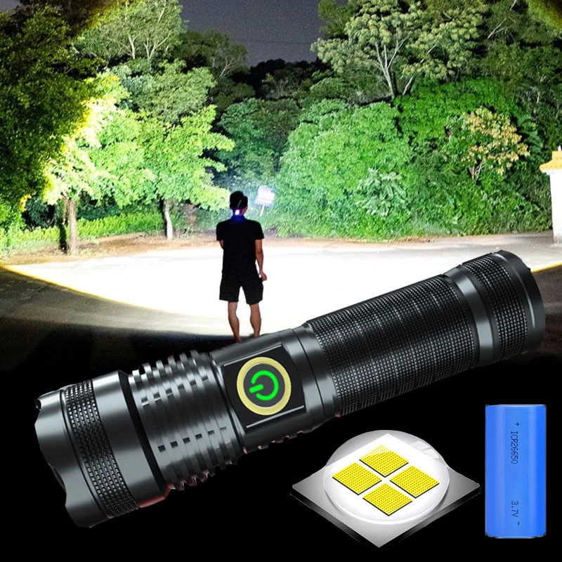 High Power LED Flashlight USB Rechargeable Battery Level Display Zoom Ultra powerful Torch for Camping Hiking bike Hunting
High Power LED Flashlight USB Rechargeable Battery Level Display Zoom Ultra powerful Torch for Camping Hiking bike Hunting