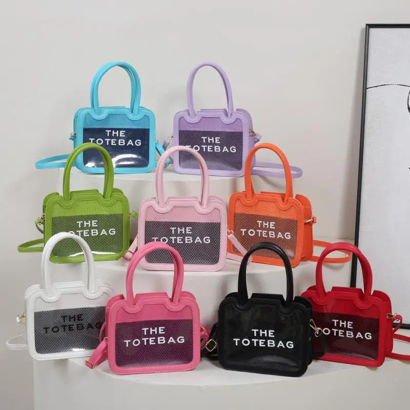 Letter PVC Handbag for Women Mesh Square Shoulder Crossbody Bags Fashion Top-Handle Bag Ladies Summer Shopper Bag Beach Purses
Letter PVC Handbag for Women Mesh Square Shoulder Crossbody Bags Fashion Top-Handle Bag Ladies Summer Shopper Bag Beach Purses