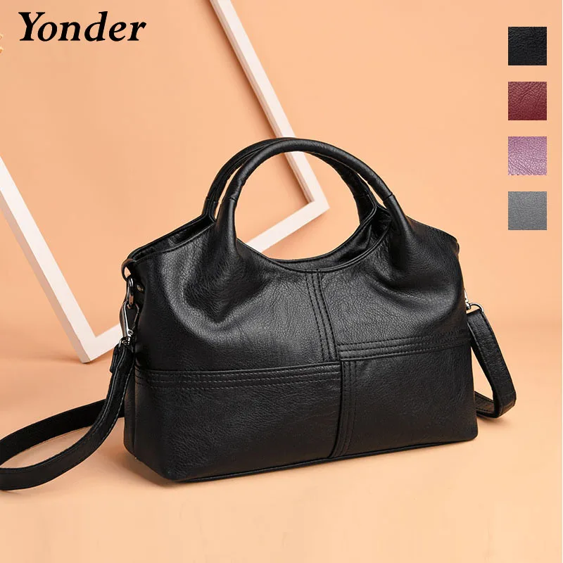 Yonder Soft Leather Handbags Women Casual Tote Shoulder Bag Female China Hand Bags Ladies Crossbody for Women Black/Gray Quality
Yonder Soft Leather Handbags Women Casual Tote Shoulder Bag Female China Hand Bags Ladies Crossbody for Women Black/Gray Quality