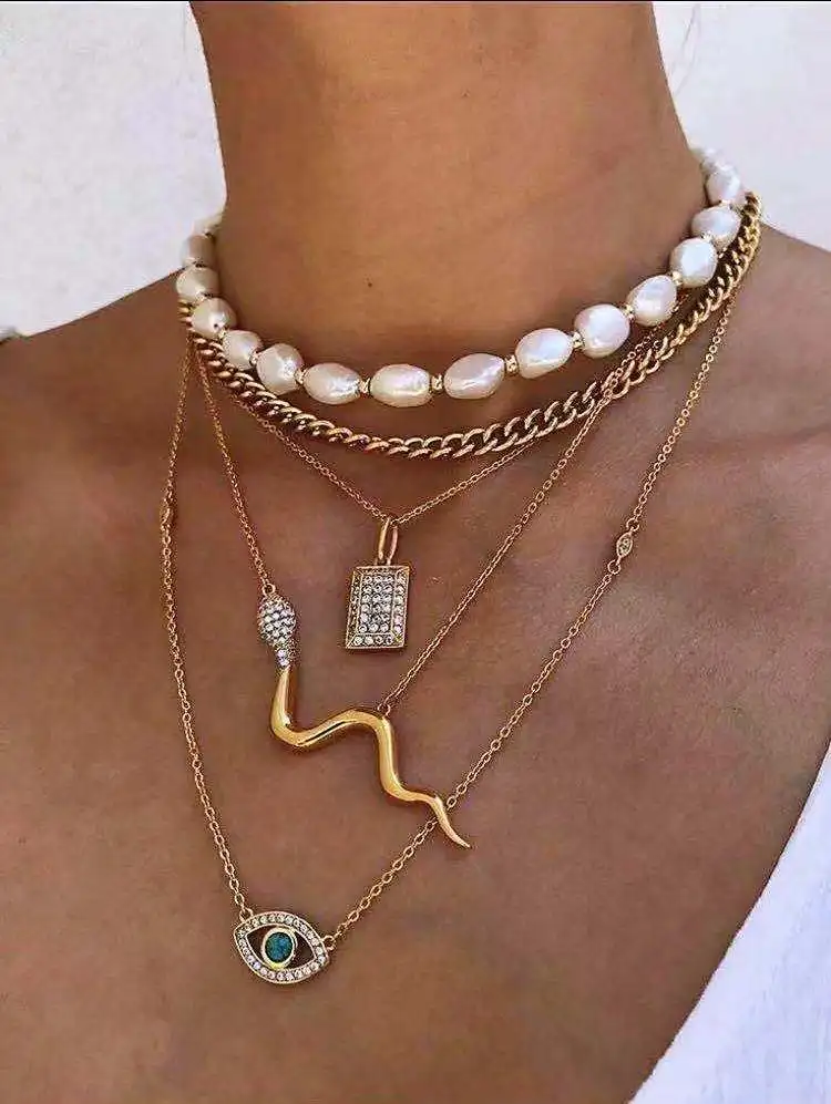 Layered Necklace Snake Pendant Necklace For Women Stainless Steel Gold Silver Color Necklaces 2022 Jewelry Choker Dropshipping
Layered Necklace Snake Pendant Necklace For Women Stainless Steel Gold Silver Color Necklaces 2022 Jewelry Choker Dropshipping