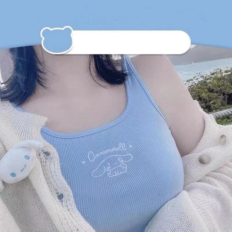 New Anime Cartoon Cute Kawaii SanrioCinnamorol Embroidered Camisole Schoolgirls Inner Tops All-Match Inner Gift
New Anime Cartoon Cute Kawaii SanrioCinnamorol Embroidered Camisole Schoolgirls Inner Tops All-Match Inner Gift