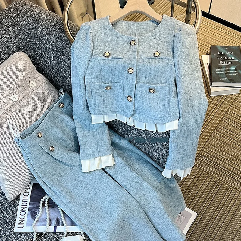 Женский офисный костюм из двух предметов, офисный Кардиган с длинным рукавом и юбка в Корейском стиле, Осень-зима
Женский офисный костюм из двух предметов, офисный Кардиган с длинным рукавом и юбка в Корейском стиле, Осень-зима