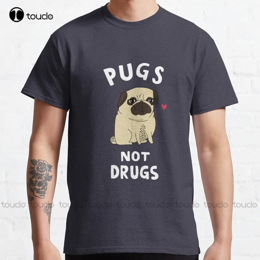 Pugs Not Drugs Classic T-Shirt Custom Tshirts Fashion Design Casual Tee Shirts Tops Hipster Clothes Make Your Design Xs-5Xl New
Pugs Not Drugs Classic T-Shirt Custom Tshirts Fashion Design Casual Tee Shirts Tops Hipster Clothes Make Your Design Xs-5Xl New