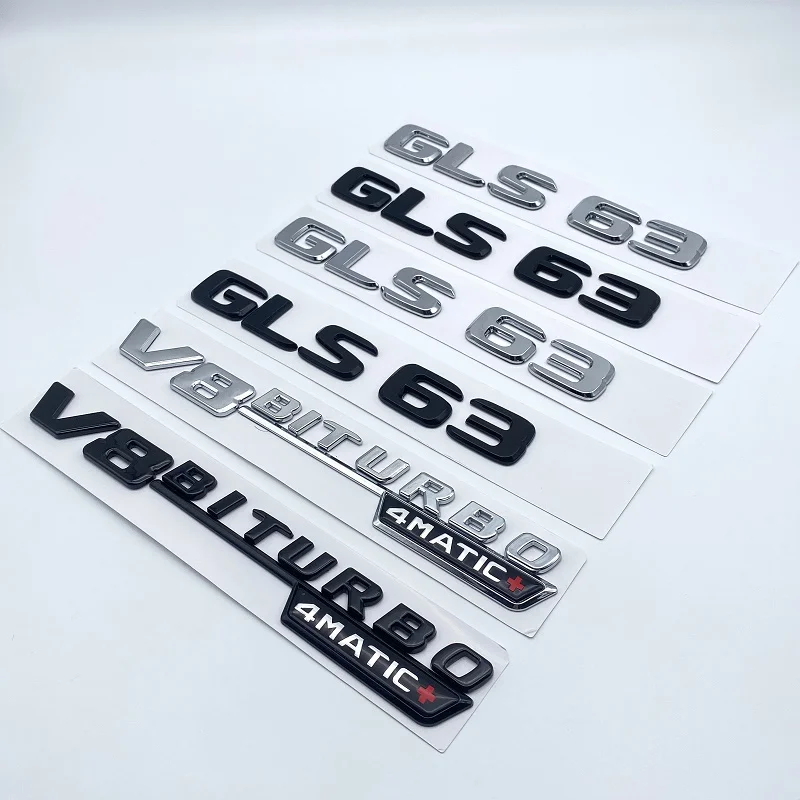 3D Silver Black Letters GLS63 V8 Biturbo ABS Emblem for Mercedes Benz AMG X166 Car Styling Fender Trunk Nameplate Logo Sticker 
3D Silver Black Letters GLS63 V8 Biturbo ABS Emblem for Mercedes Benz AMG X166 Car Styling Fender Trunk Nameplate Logo Sticker