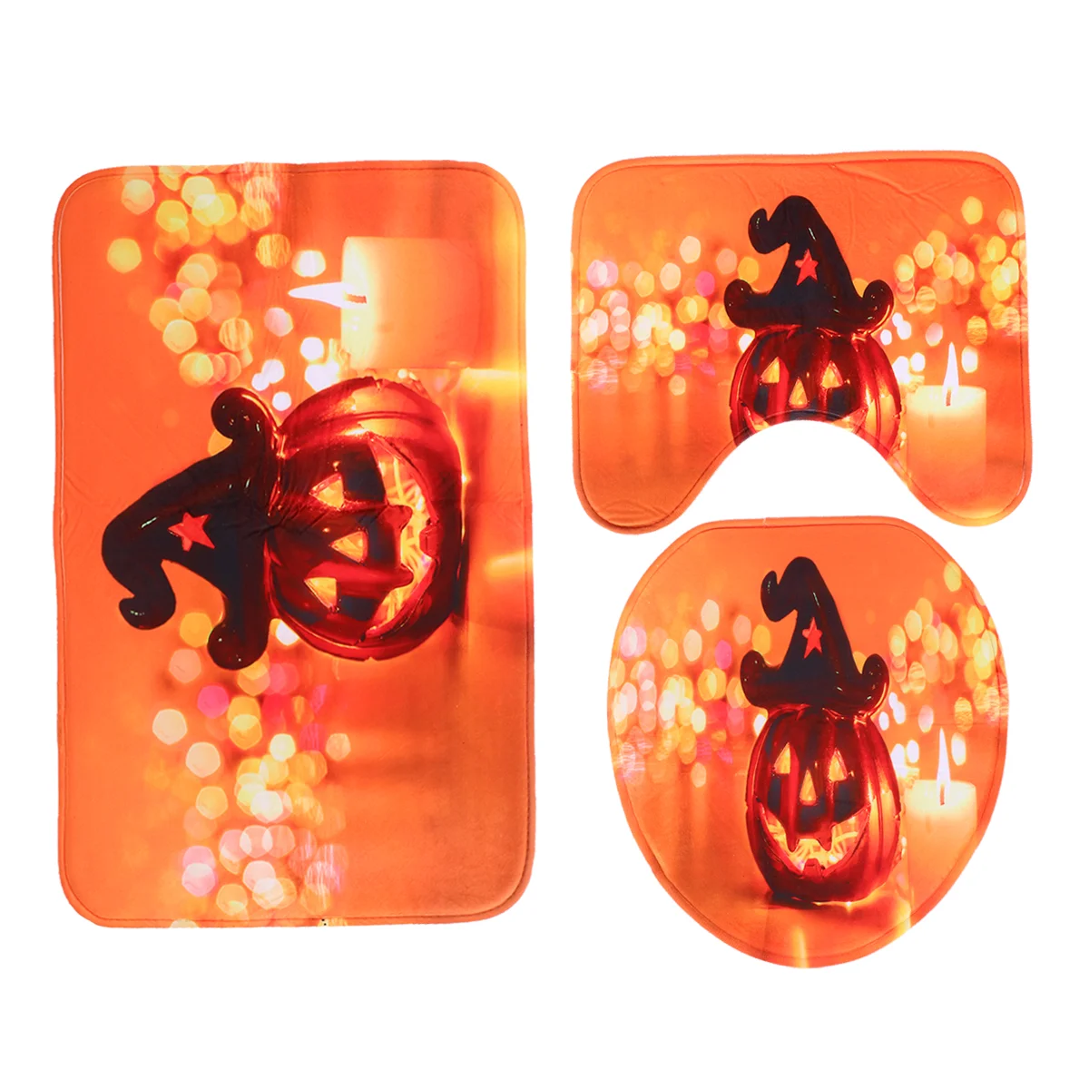1 Set/3pcs Bathroom Rug Spooky Decorative Pumpkin Mat Bathroom Mat Toilet Rug for Bathroom
1 Set/3pcs Bathroom Rug Spooky Decorative Pumpkin Mat Bathroom Mat Toilet Rug for Bathroom