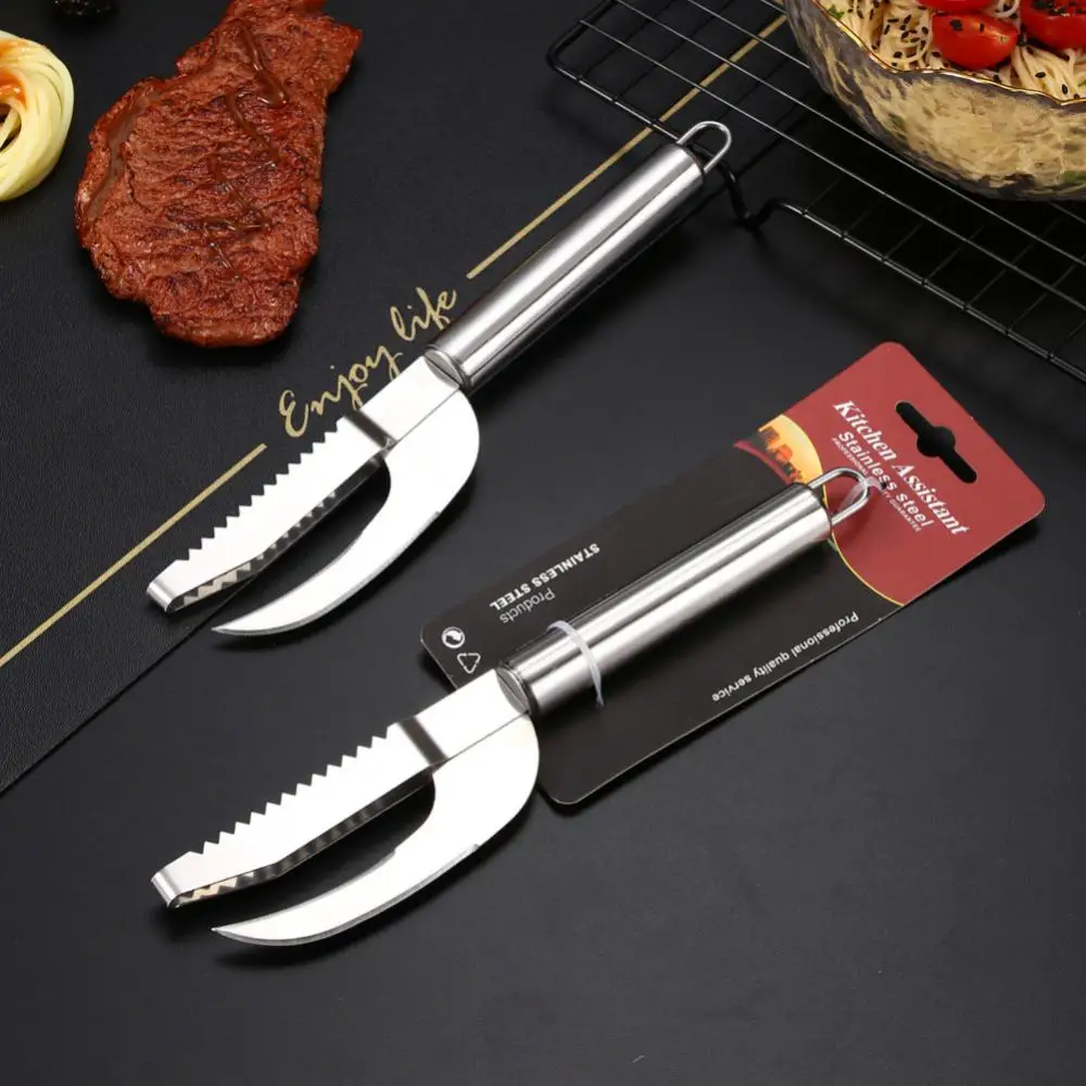Household Fish Scale Knife Kitchen Fish Killing Stainless Steel Multifunctional Scale Removing Knife Fish Belly Knife Wholesale
Household Fish Scale Knife Kitchen Fish Killing Stainless Steel Multifunctional Scale Removing Knife Fish Belly Knife Wholesale