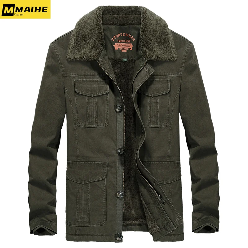 Punk style men's jacket Autumn and Winter fleece thickened windproof thermal Parka brand clothing men's military hunting jacket
Punk style men's jacket Autumn and Winter fleece thickened windproof thermal Parka brand clothing men's military hunting jacket