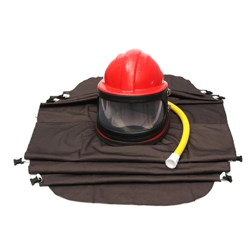 

ABS Защитный Пескоструйный шлем, Пылезащитная маска, пескоструйная крышка с устройством регулировки температуры, Пескоструйный протектор