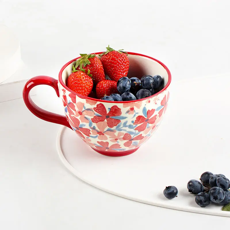 Colorful Flowers Mugs Hand-painted Pattern Ceramic Cups Creative StarBuck Style Coffee Mug High-capacity Oatmeal Milk Juice Cup
Colorful Flowers Mugs Hand-painted Pattern Ceramic Cups Creative StarBuck Style Coffee Mug High-capacity Oatmeal Milk Juice Cup