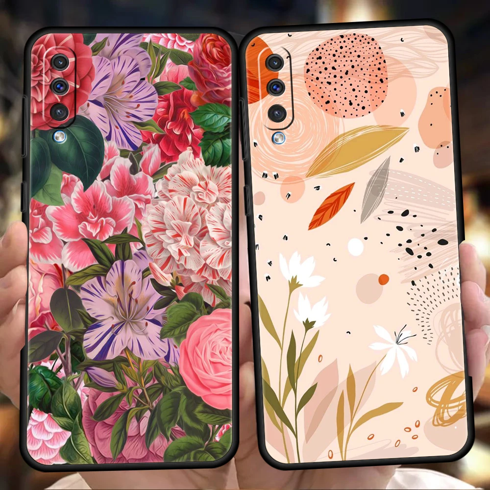 Floral Flower Phone Case For Samsung Galaxy A53 A73 A33 A23 A13 A12 A22 A02 A50 A70 A20 A10 A20S 5G Black Silicone Cover Fundas
Floral Flower Phone Case For Samsung Galaxy A53 A73 A33 A23 A13 A12 A22 A02 A50 A70 A20 A10 A20S 5G Black Silicone Cover Fundas