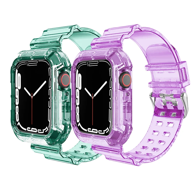 Transparent Silicone Strap for Apple Watch band 44mm 42mm 40mm 38mm Fashion TPU Sports Watch Band for iWatch 8 7 6 5 4 3 2 1 SE
Transparent Silicone Strap for Apple Watch band 44mm 42mm 40mm 38mm Fashion TPU Sports Watch Band for iWatch 8 7 6 5 4 3 2 1 SE