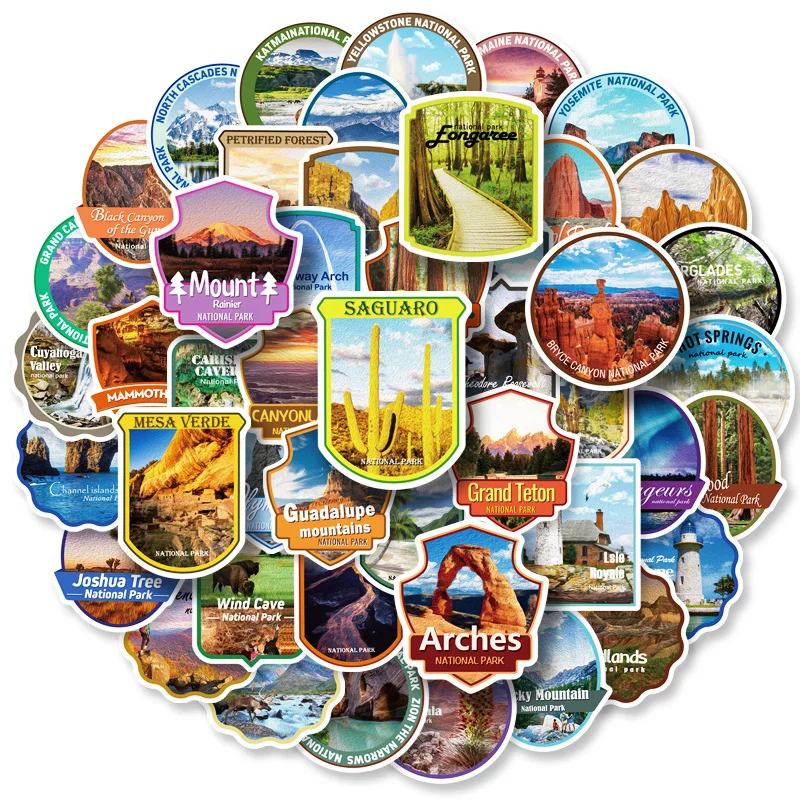 50 pcs National Park Stickers National Park Natural Park Forest Outdoor Travel Camping Stickers
50 pcs National Park Stickers National Park Natural Park Forest Outdoor Travel Camping Stickers
