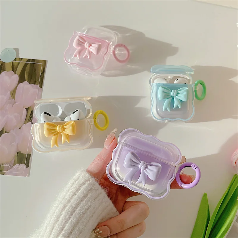 Cute 3D Bow Gradient Clear Earphone Case For Airpods 1 2 Pro Wavy Border Graffiti Protective Soft Silicone Cover For Airpods 3
Cute 3D Bow Gradient Clear Earphone Case For Airpods 1 2 Pro Wavy Border Graffiti Protective Soft Silicone Cover For Airpods 3