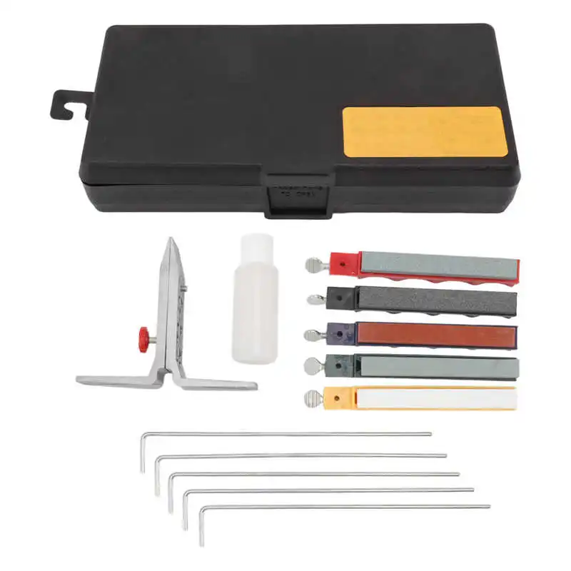 Портативная профессиональная система заточки ножей с 5 точильными камнями из алюминиевого сплава
Портативная профессиональная система заточки ножей с 5 точильными камнями из алюминиевого сплава