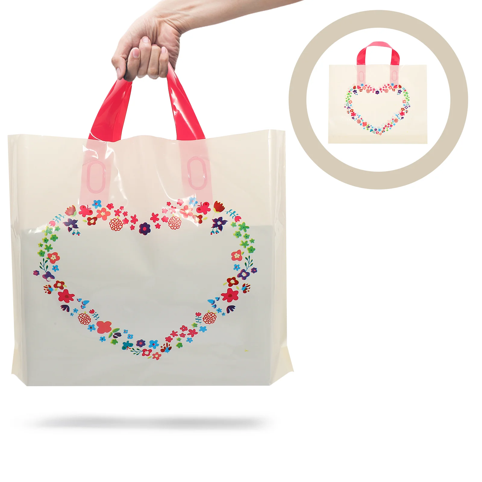 50Pcs Folding Plastic Portable Bulk Tote Bags Gift Packing Bags Folding Tote for Present Gift Shopping 
50Pcs Folding Plastic Portable Bulk Tote Bags Gift Packing Bags Folding Tote for Present Gift Shopping