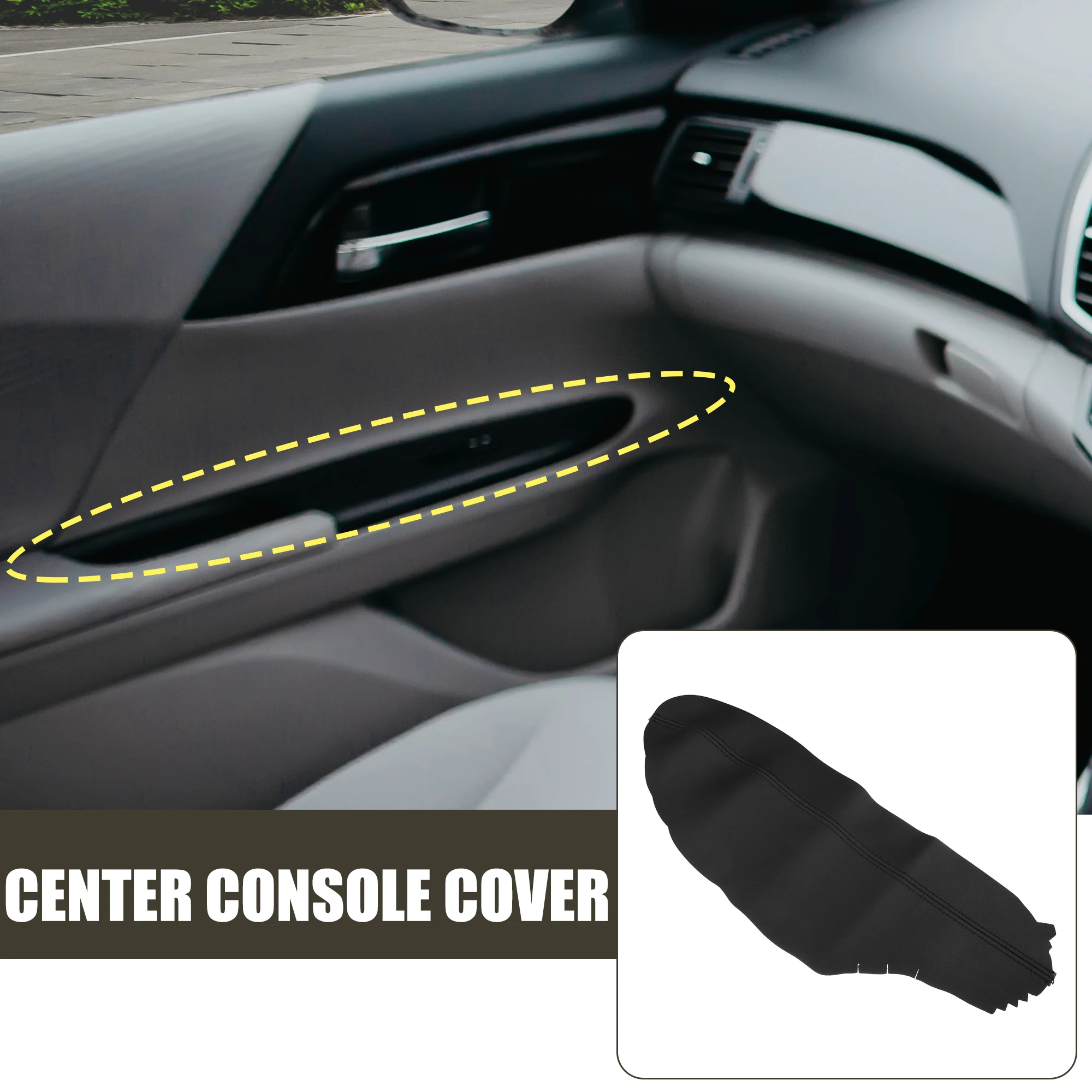 

Uxcell 1Pcs Car Left Right Front Door Armrest Pad Handle Cover for Honda Accord EX 83571-TE0-A51ZA Faux Leather Black Beige