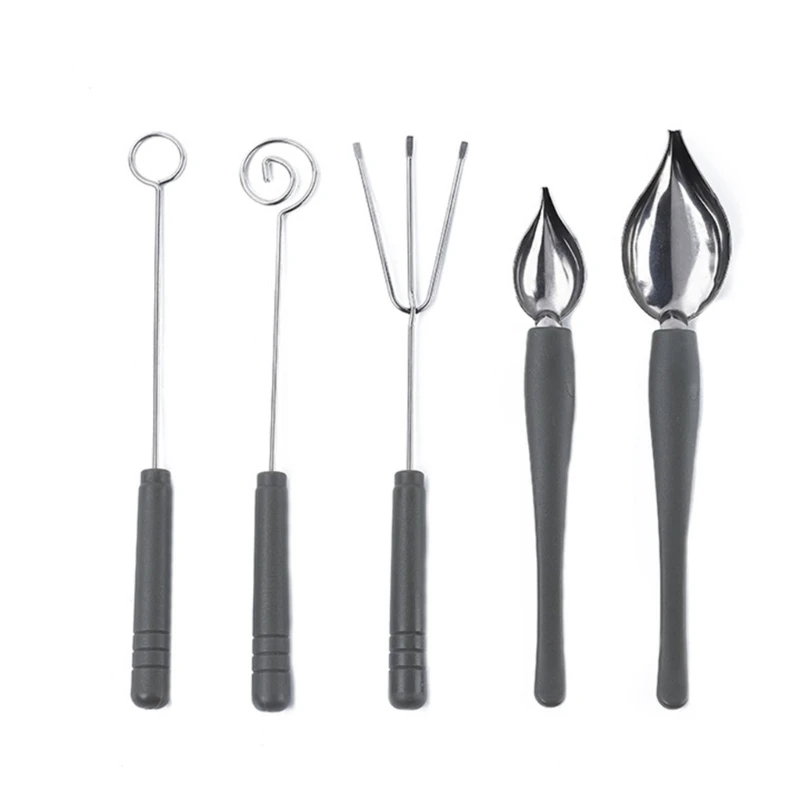 5pcs Chocolate Dipping Fork Spoon Set Decorating Spoons Chef Art Pencil for Decorative Plates Stainless Steel Chef Spoon
5pcs Chocolate Dipping Fork Spoon Set Decorating Spoons Chef Art Pencil for Decorative Plates Stainless Steel Chef Spoon