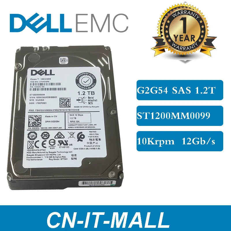 Новый корпоративный жесткий диск DELL G2G54 2 5 ТБ 12 Гб 10K ST1200MM0099 0G2G54 1 T серверный HDD -