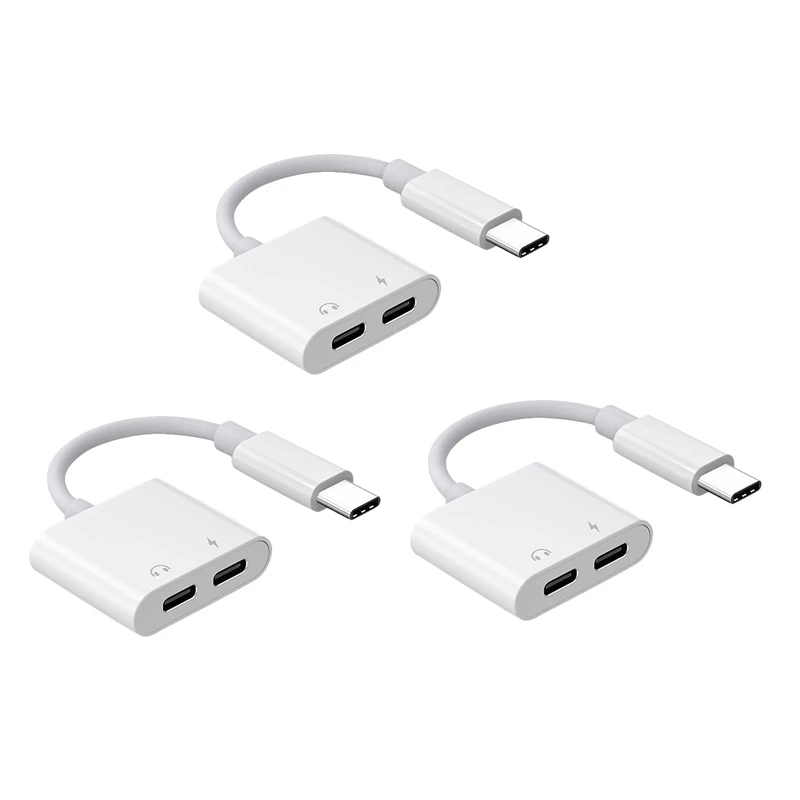 3X 2 In 1 Dual Type C Headphone Adapter USBC Splitter Jack AUX Audio Charging Converter For Huawei Samsung Xiaomi
3X 2 In 1 Dual Type C Headphone Adapter USBC Splitter Jack AUX Audio Charging Converter For Huawei Samsung Xiaomi