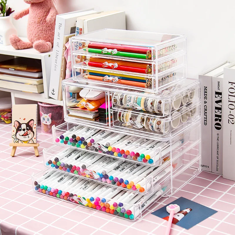 Transparent Stationery Storage Rack Plastic File Pencil Organizer Container Desktop Lipstick Jewelry Multi-Layer Storage Box
Transparent Stationery Storage Rack Plastic File Pencil Organizer Container Desktop Lipstick Jewelry Multi-Layer Storage Box