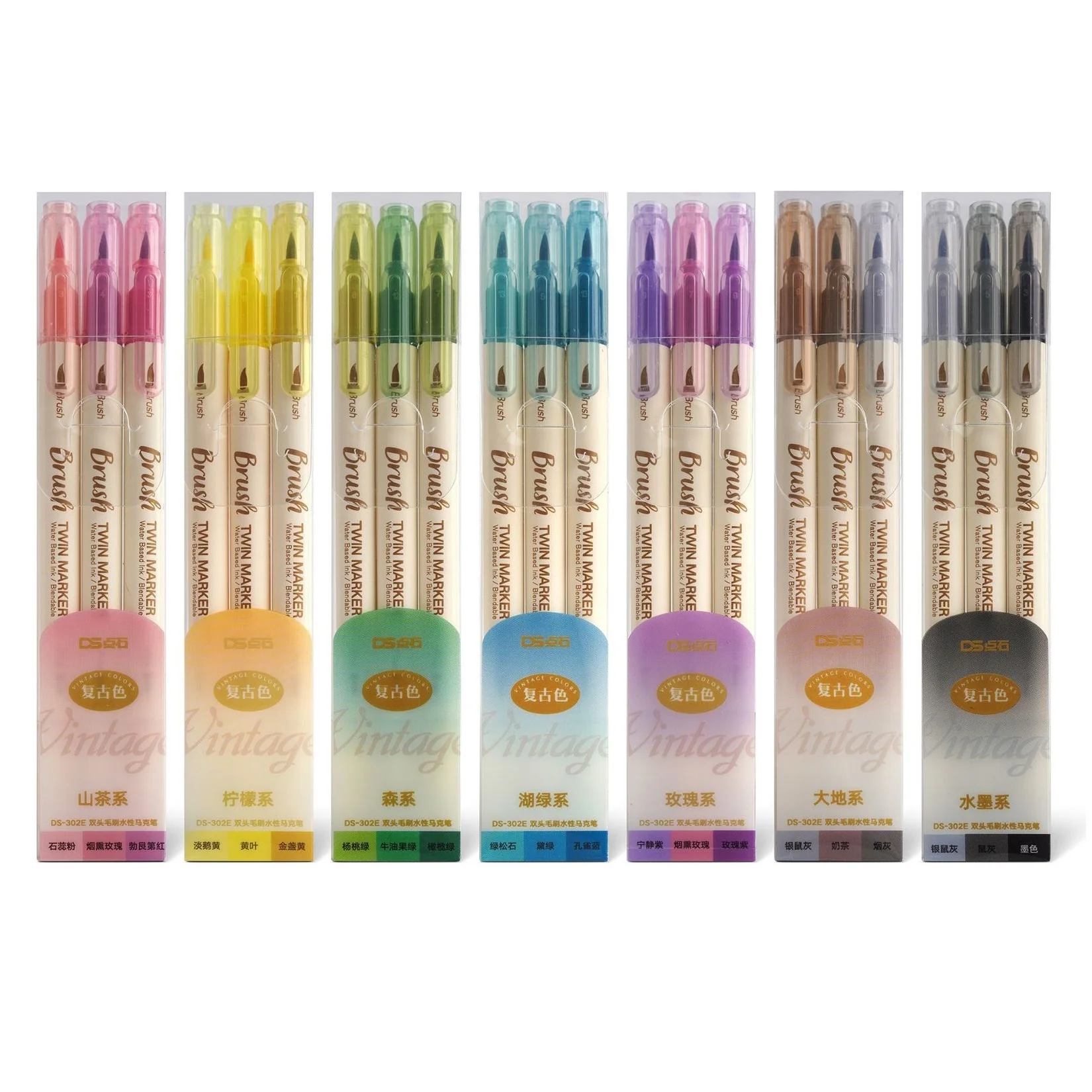 21pcs Vintage Color Dual-side Writing Art Brush Marker Pens Set for Drawing Paint Liner Watercolor Lettering Designs DIY F133
21pcs Vintage Color Dual-side Writing Art Brush Marker Pens Set for Drawing Paint Liner Watercolor Lettering Designs DIY F133
