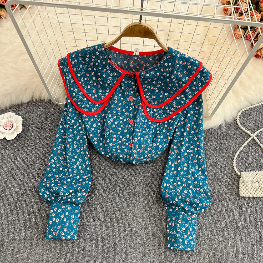 Spring 2022 Korean Version Super Fairy Ruffle Large Lapel Loose Long Sleeve Floral Shirt Women's Chic Top
Spring 2022 Korean Version Super Fairy Ruffle Large Lapel Loose Long Sleeve Floral Shirt Women's Chic Top