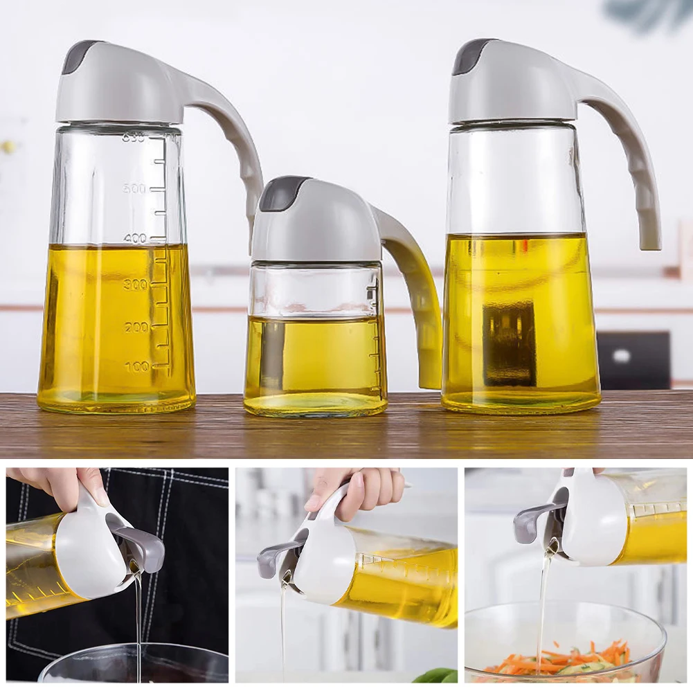 300/630ml Oil Dispenser Bottle Multi-function Oil Pot Auto Open Glass Oil Jug with Automatic Cap Leakproof Oil for Kitchen
300/630ml Oil Dispenser Bottle Multi-function Oil Pot Auto Open Glass Oil Jug with Automatic Cap Leakproof Oil for Kitchen
