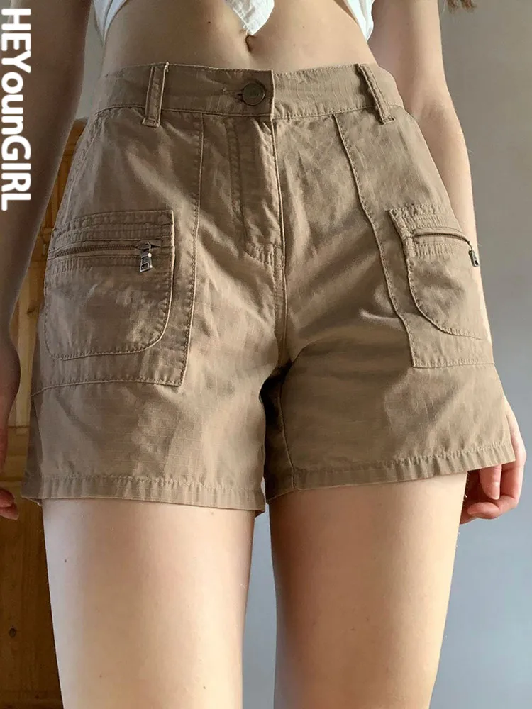 HEYounGIRL Pocket Khaki Retro Women Shorts Low Waist Casual Y2K Fashion Denim Shorts Harajuku Vintage Street Outfits Summer 2022
HEYounGIRL Pocket Khaki Retro Women Shorts Low Waist Casual Y2K Fashion Denim Shorts Harajuku Vintage Street Outfits Summer 2022