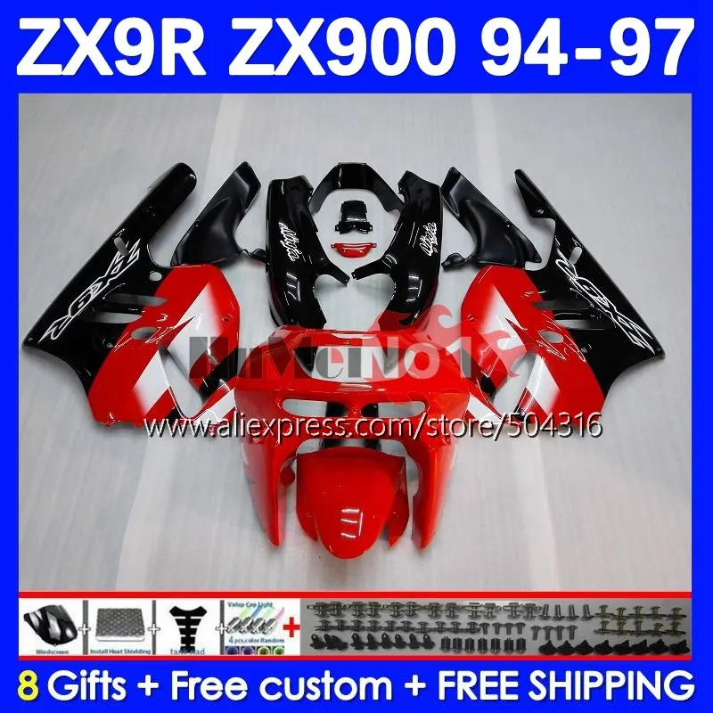 Body Kit For KAWASAKI NINJA ZX-9R 900CC ZX 9 R 9R 900 CC 75MC.8 ZX9R 94 95 96 97 red black ZX900 1994 1995 1996 1997 Fairing
Body Kit For KAWASAKI NINJA ZX-9R 900CC ZX 9 R 9R 900 CC 75MC.8 ZX9R 94 95 96 97 red black ZX900 1994 1995 1996 1997 Fairing
