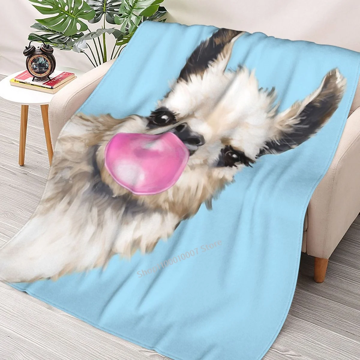Bubble Gum Sneaky Llama In Blue Throw Blanket 3D printed sofa bedroom decorative blanket children adult Christmas gift
Bubble Gum Sneaky Llama In Blue Throw Blanket 3D printed sofa bedroom decorative blanket children adult Christmas gift