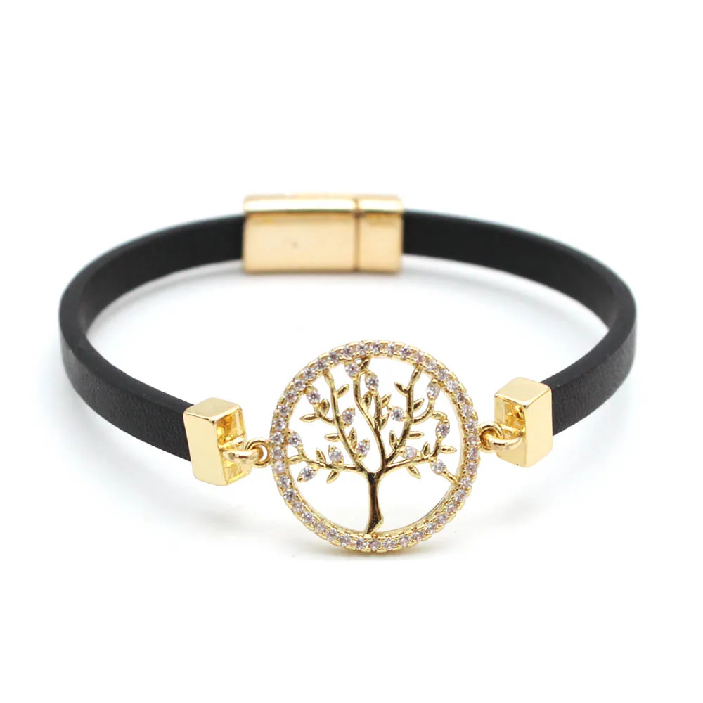 2023 New Fashion Handmade Black Leather String Tree of Life Bracelet Zircon Bracelet Lucky Jewelry gift
2023 New Fashion Handmade Black Leather String Tree of Life Bracelet Zircon Bracelet Lucky Jewelry gift