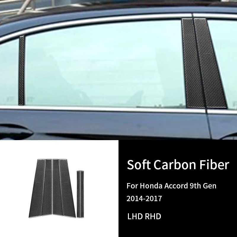 For Honda Accord 9th Gen 14-17 Real Carbon Fiber Car Styling B-Pillars Window Post Column Frame Cover Protection Accessories
For Honda Accord 9th Gen 14-17 Real Carbon Fiber Car Styling B-Pillars Window Post Column Frame Cover Protection Accessories
