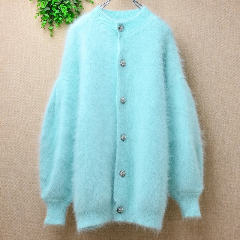 Female Women Fall Winter Green Hairy Mink Cashmere Knitted Long Lantern Sleeves Slim Cardigan Angora Fur Jacket Coat Sweater Top
Female Women Fall Winter Green Hairy Mink Cashmere Knitted Long Lantern Sleeves Slim Cardigan Angora Fur Jacket Coat Sweater Top