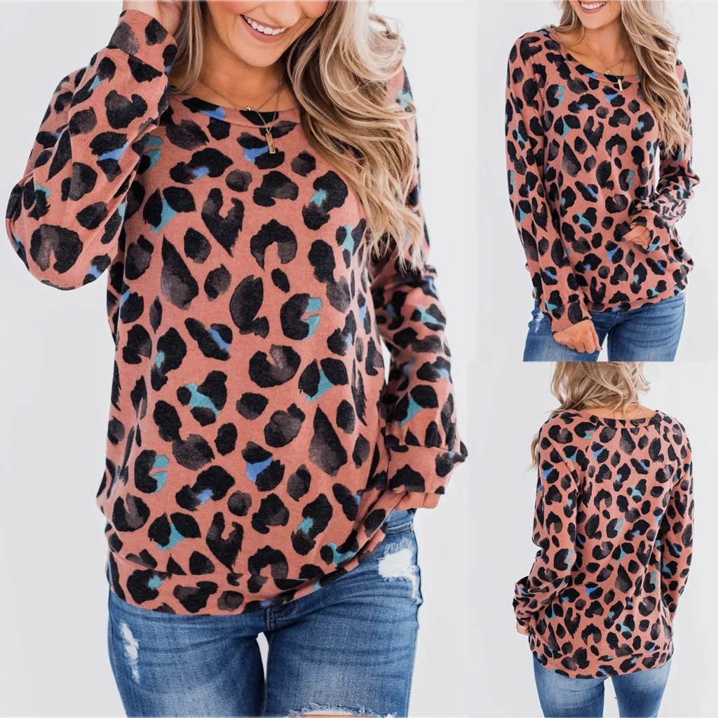Fashion Women Long Sleeve Leopard Crews Neck Shirts Casual Elegant Pullover Tops Ladies Christmas Tops Skiing Turtleneck Women
Fashion Women Long Sleeve Leopard Crews Neck Shirts Casual Elegant Pullover Tops Ladies Christmas Tops Skiing Turtleneck Women
