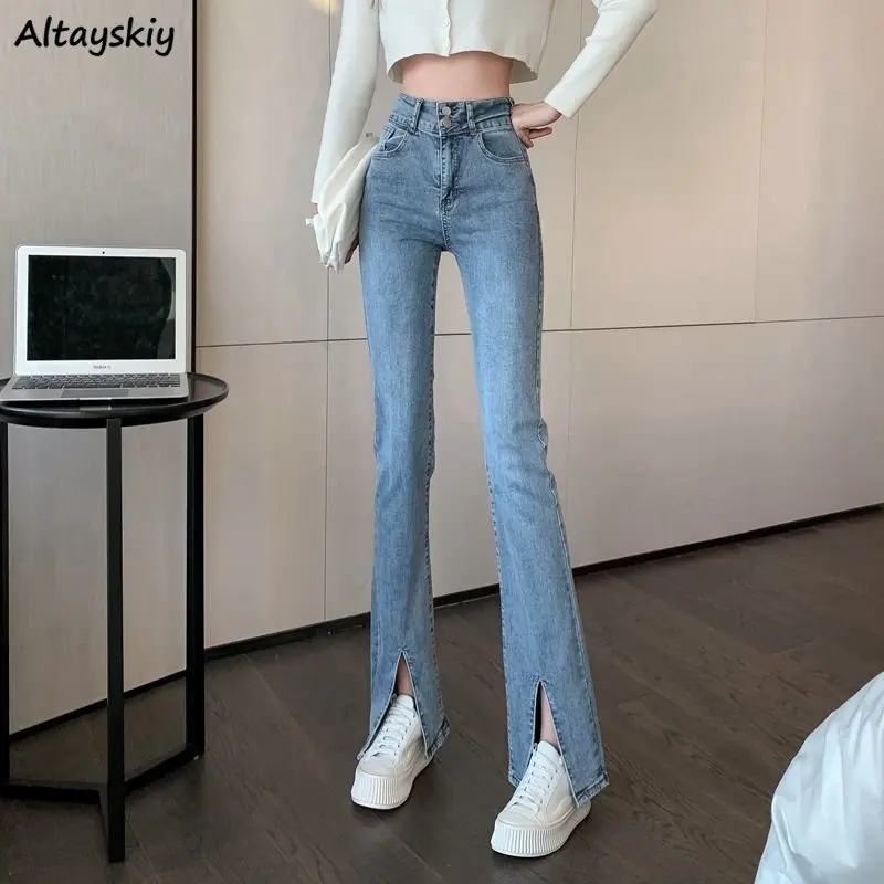 Flare Jeans Women Simple Slit Casual Temperament Summer Ins Korean Style Literary All-match Harajuku High Waist Prevalent Female
Flare Jeans Women Simple Slit Casual Temperament Summer Ins Korean Style Literary All-match Harajuku High Waist Prevalent Female