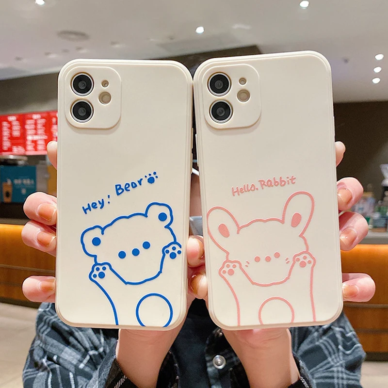 Oh! Simple style Cute Line Bear Case For iPhone 11 Pro Max 12 13 Mini X XR XSMax SE 2020 8 7 6 6S Plus Soft Silicone Cover Funda 
Oh! Simple style Cute Line Bear Case For iPhone 11 Pro Max 12 13 Mini X XR XSMax SE 2020 8 7 6 6S Plus Soft Silicone Cover Funda