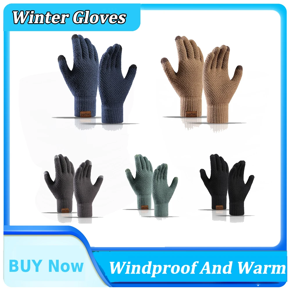 Winter Thick Knitted Gloves Thermal Touch Screen Gloves Adult Warm Windproof Snow Mittens Sports Cycling Full Finger Gloves
Winter Thick Knitted Gloves Thermal Touch Screen Gloves Adult Warm Windproof Snow Mittens Sports Cycling Full Finger Gloves