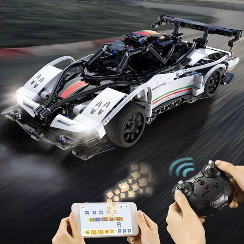 APP program programming building block racing two modes remote control sports car world famous car model children's toy gifts
APP program programming building block racing two modes remote control sports car world famous car model children's toy gifts