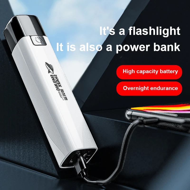 LED Strong Light Charging Treasure Flashlight USB Rechargeable Mini Portable Ultra-Bright Household Long-Range Outdoor Lighting 
LED Strong Light Charging Treasure Flashlight USB Rechargeable Mini Portable Ultra-Bright Household Long-Range Outdoor Lighting