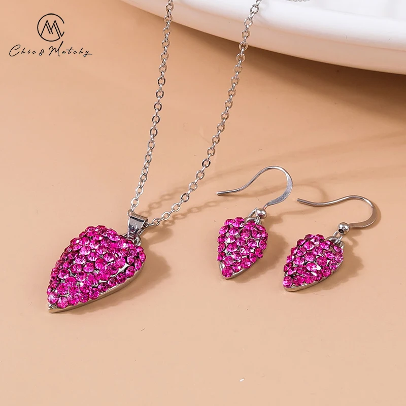 Chic Matchy Fuchsia Crystal Stone Spike Pendant Necklace Set Fuchsia Crystal Stone Fishhook Earring for Women Daily Jewelry Set
Chic Matchy Fuchsia Crystal Stone Spike Pendant Necklace Set Fuchsia Crystal Stone Fishhook Earring for Women Daily Jewelry Set