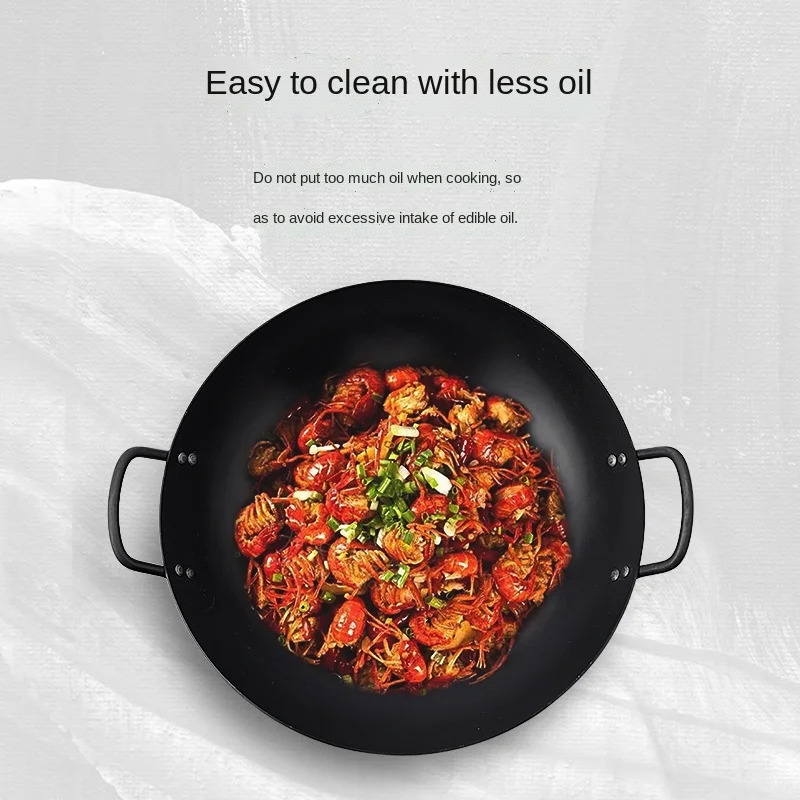 Commercial Double-Ear Old-Fashioned Large Iron Pan, Dedicated Chef Restaurant for Gas Stove, Frying Pan Household Cooked Iron
Commercial Double-Ear Old-Fashioned Large Iron Pan, Dedicated Chef Restaurant for Gas Stove, Frying Pan Household Cooked Iron