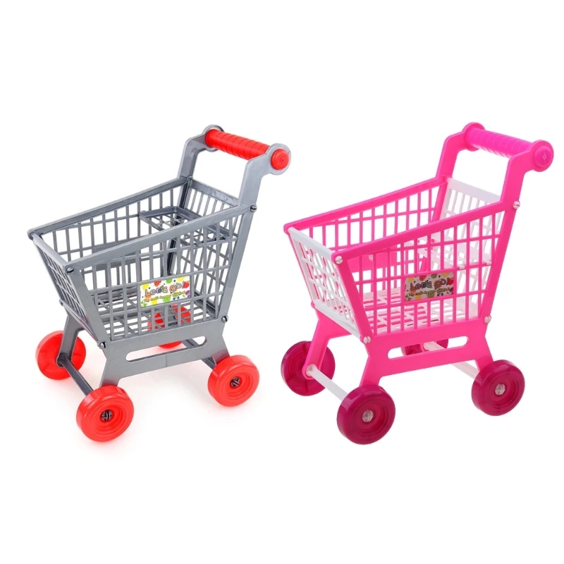 

Детская имитация супермаркета, ручная тележка, автомобиль с нажимом, коляска, мини-Тележка для покупок, игрушка для ролевых игр, подарок для детей
