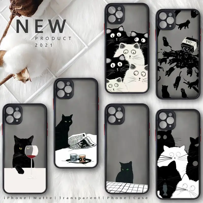 Hand painted Black cat cute Phone Case matte transparent For iphone 14 11 12 13 plus mini x xs xr pro max cover
Hand painted Black cat cute Phone Case matte transparent For iphone 14 11 12 13 plus mini x xs xr pro max cover