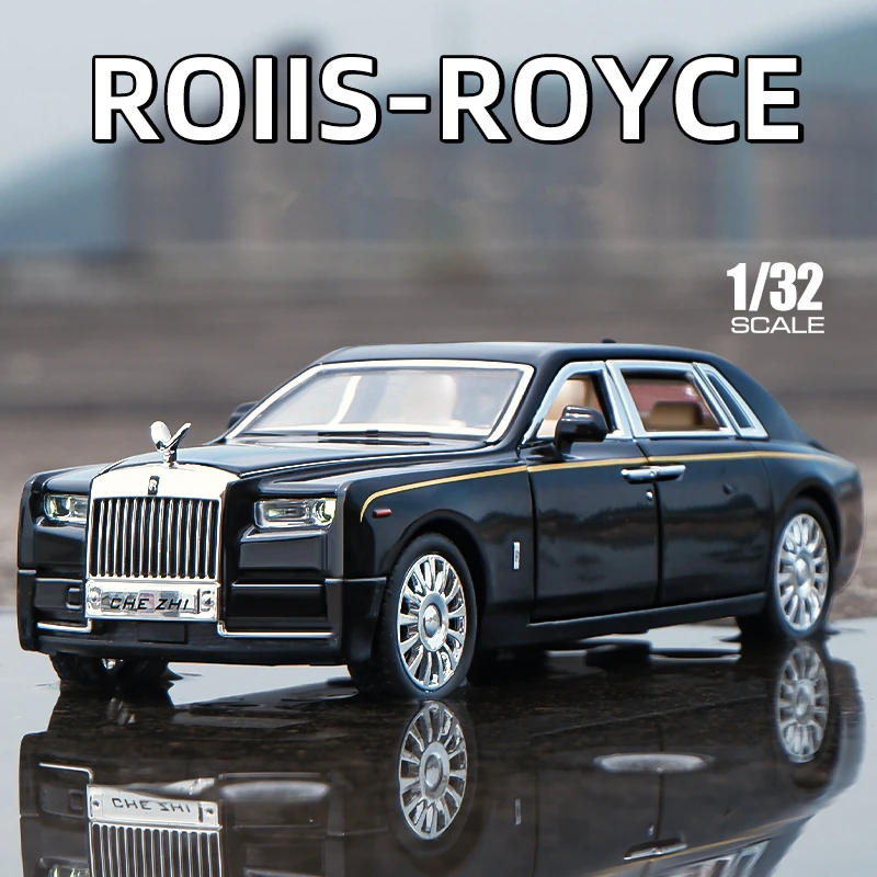 

Модель автомобиля из сплава Phantom 1:32 Rolls Royce, Литые и игрушечные автомобили, коллекция металла, имитация звука и светильник, детский подарок