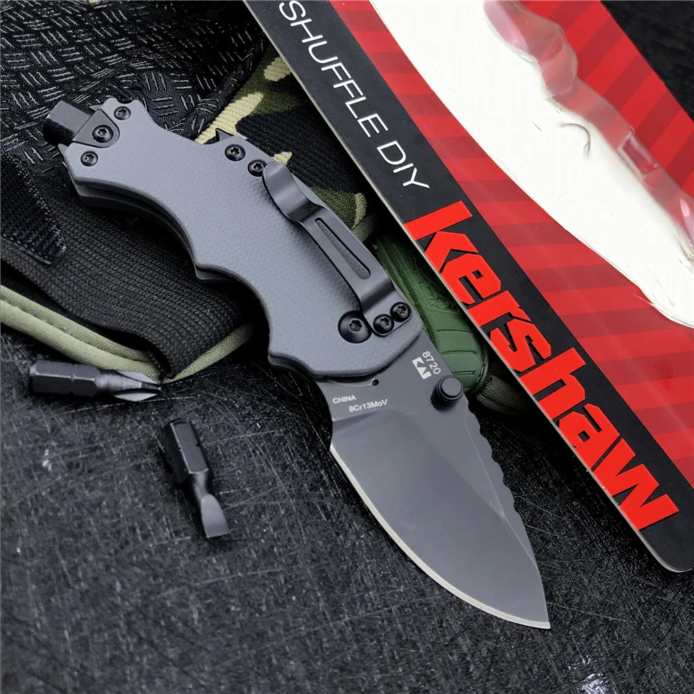 

Kershaw Edc Utility Survival Pocket Knife 8Cr13MoV Multifunction Folding Blade Self Defense Camping Multi Knives Tactical Tool